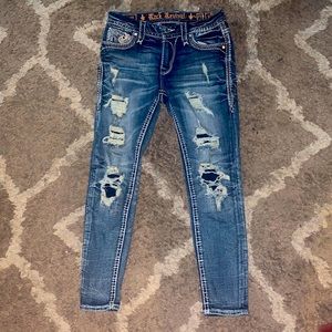 Rock Revival Mid Rise Skinny Jeans **Excellent Condition** Size 27